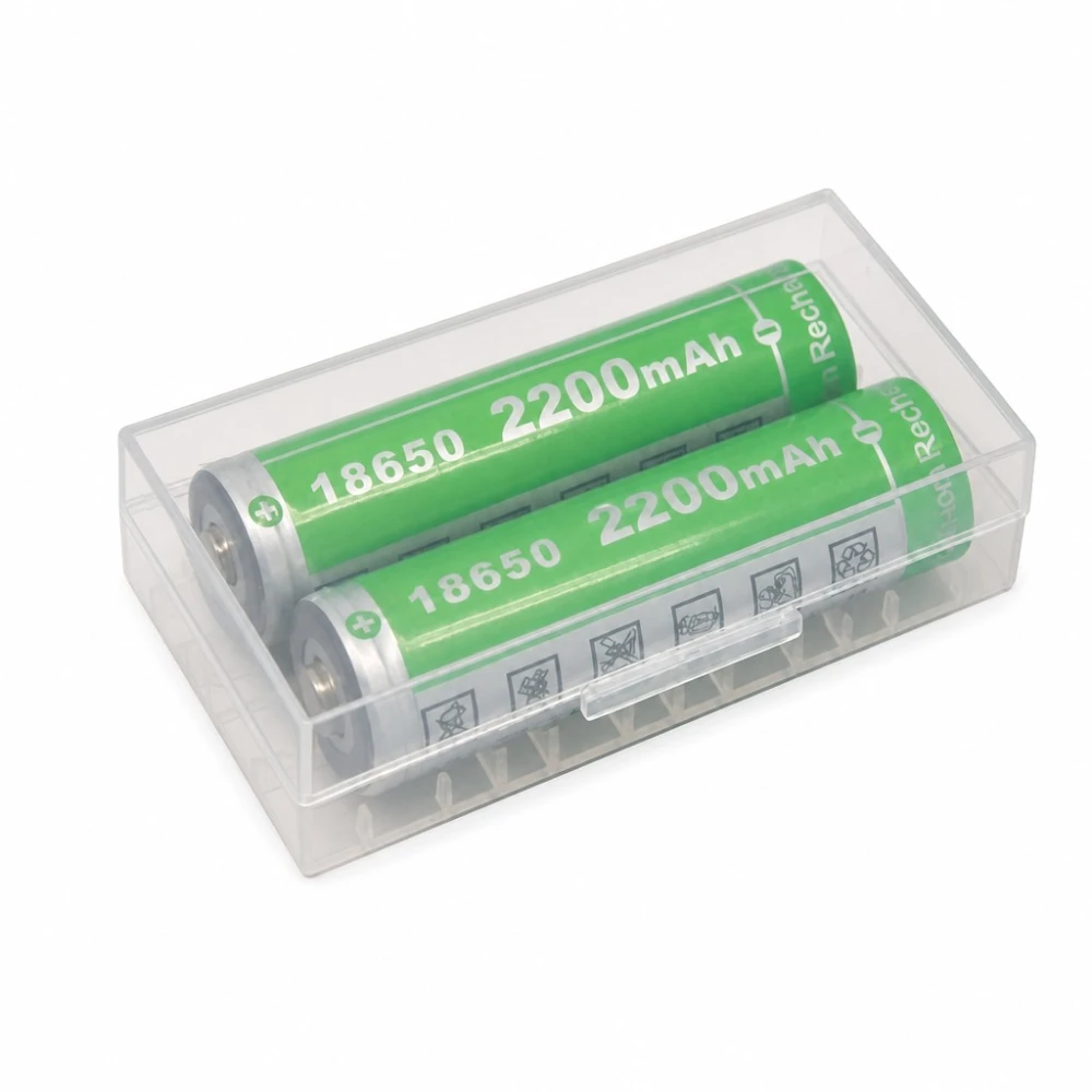 Batteriehalter-Box 2× 20700 21700 Transparenter Kunststoff Aufbewahrung