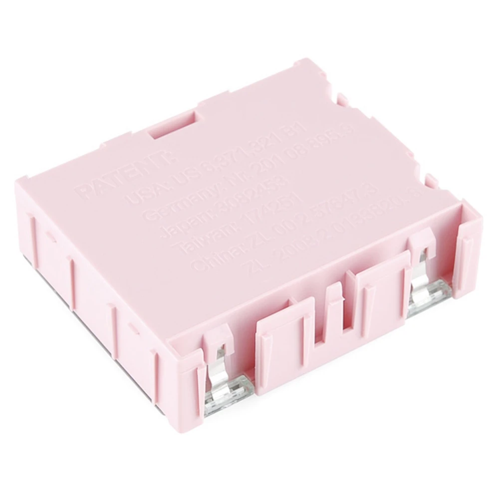 Cajita con tapa de apertura por resorte para componentes SMT y SMD