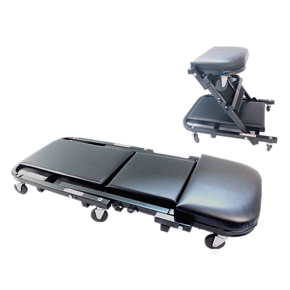Mechaniker-Liege klappbar gepolstert mit Rollen für die Werkstatt