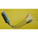 Dispositivo compacto EasyCap USB para digitalizar video analógico en PC Windows