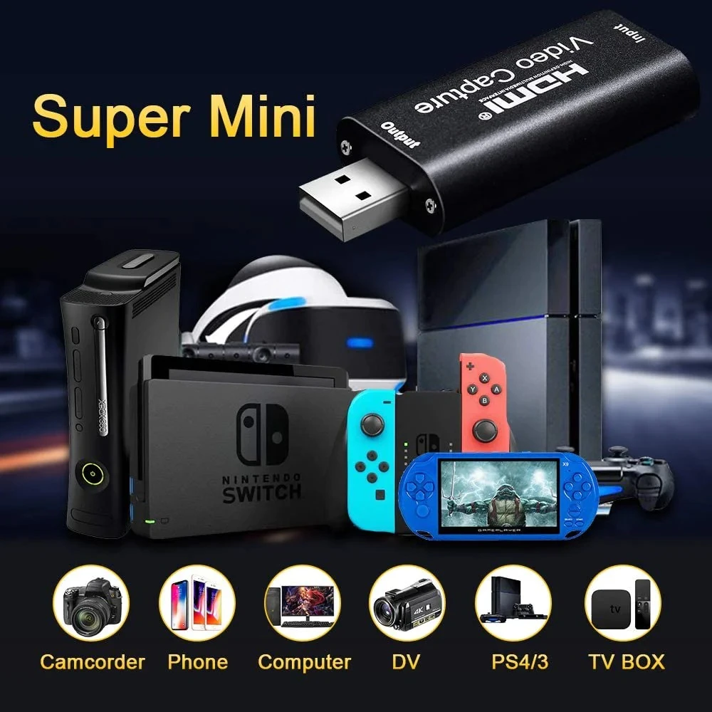 HDMI-USB Video Capture Card 1080P für Streaming, Gaming und Videokonferenzen