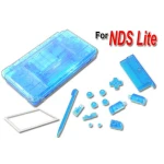 Nintendo DS Lite Gehäuse Ersatz Blau Transparent mit Tasten und Schrauben