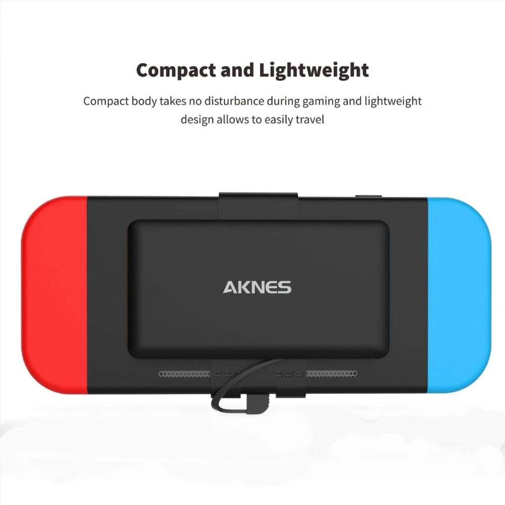 Batería externa recargable para Nintendo Switch en color negro