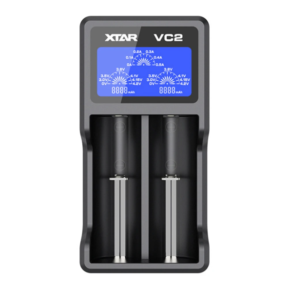 XTAR VC2 Ladegerät für Li-Ion Akku mit LCD