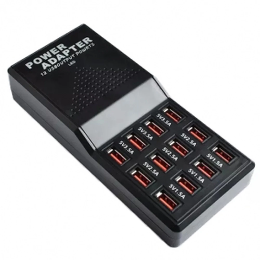 USB-Ladegerät 12 Ports 5V 30A - Schnellladestation für Smartphones und Tablets
