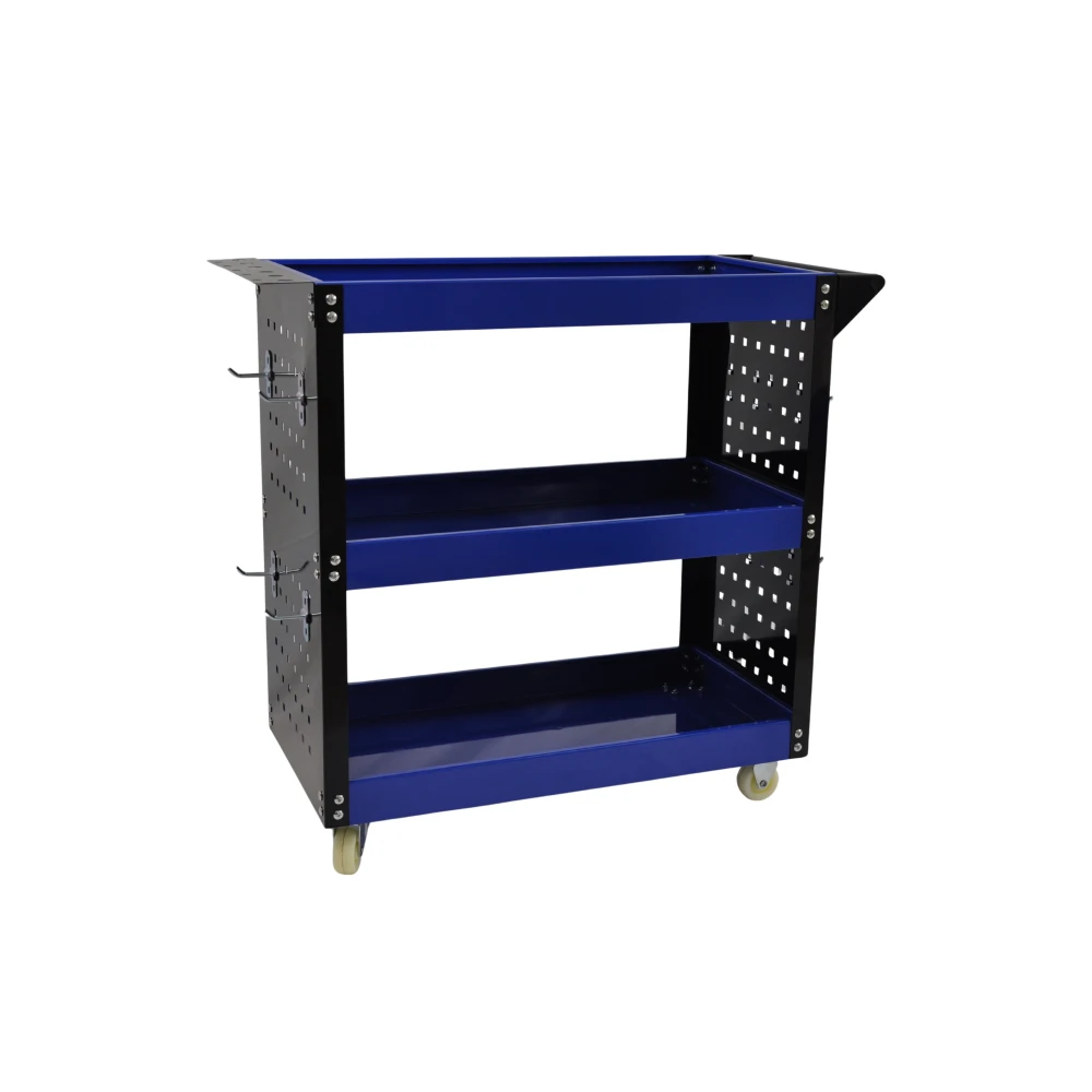 Professioneller Werkstattwagen mit 3 Ablagen, Seitenablagen und Haken