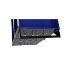 Carro de herramientas móvil con ruedas giratorias y 3 baldas metálicas