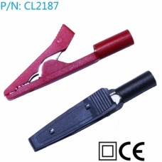 Cl2187 Krokodilklemmen Mit Bananenstecker 2mm Packung À 2 Stück Rot Und Schwarz