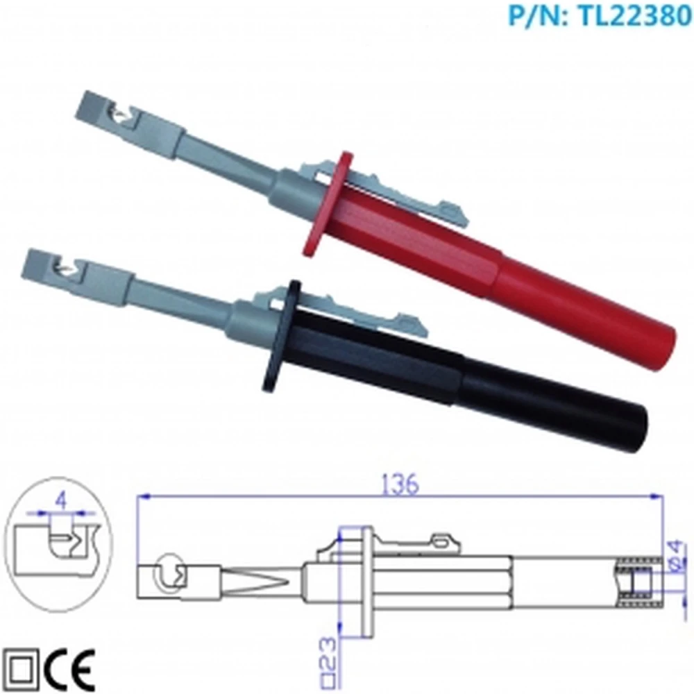 Isolierte Krokodilklemmen mit Haltehaken catIII TL22380 Amass