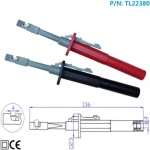 Isolierte Krokodilklemmen mit Haltehaken catIII TL22380 Amass