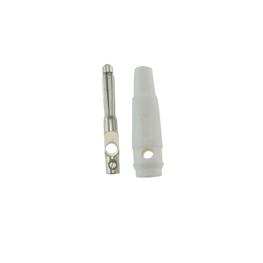 4mm Bananenstecker Weiß BP4526 für individuelle Kabel Satkit