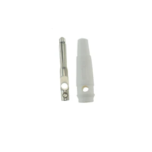 4mm Bananenstecker Weiß BP4526 für individuelle Kabel Satkit