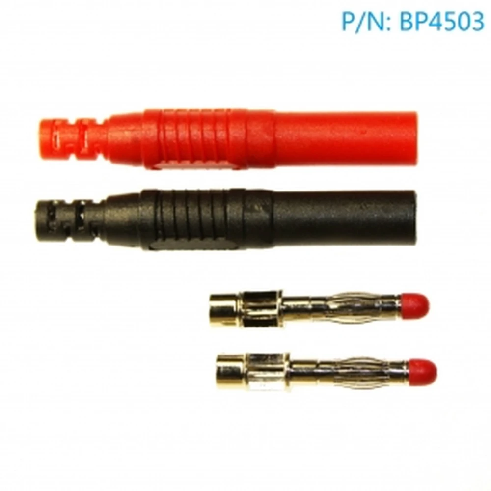 4mm Bananenstecker gerade BP4503 mit 1 rot und 1 schwarz