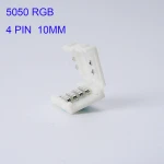 Conector clip LED 4 pin 10mm 5050 RGB para tiras LED desmontado