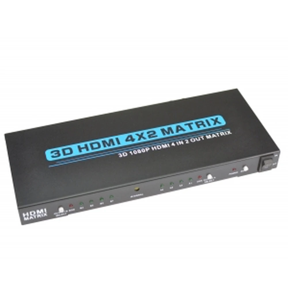 HDMI-Matrix-Switch 4x2 Full HD 1080p 3D mit Fernbedienung