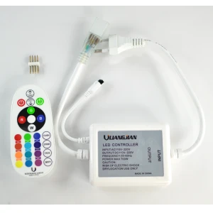 satkit RGB LED-Controller für 220V mit Dimmer und IR-Fernbedienung, 24 Tasten
