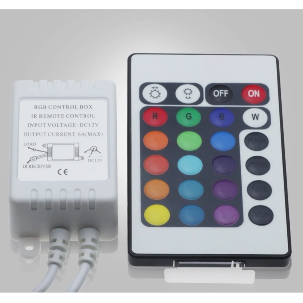 RGB-LED-Controller mit IR-Fernbedienung 24 Tasten YourLed