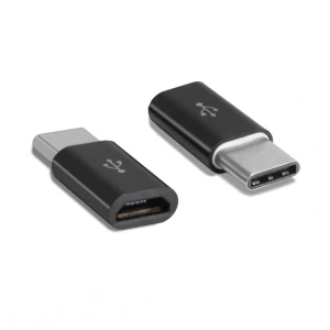 Micro-USB 2.0 Buchse auf USB-C Stecker Adapter schwarz USB 3.1 Typ C
