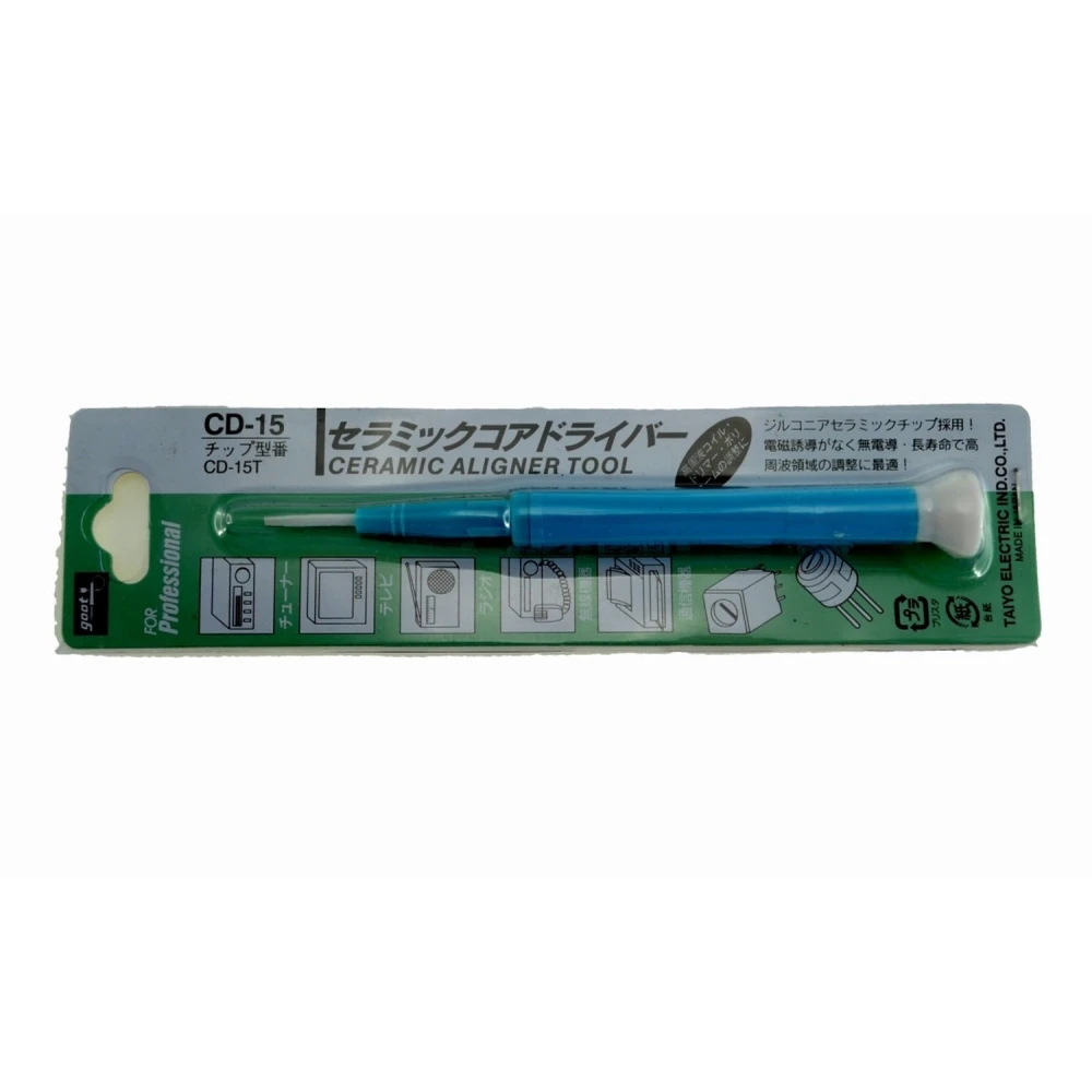 Keramik-Abgleichschraubendreher für Potentiometer GOOT CD-15 1,3mmx0,4mm