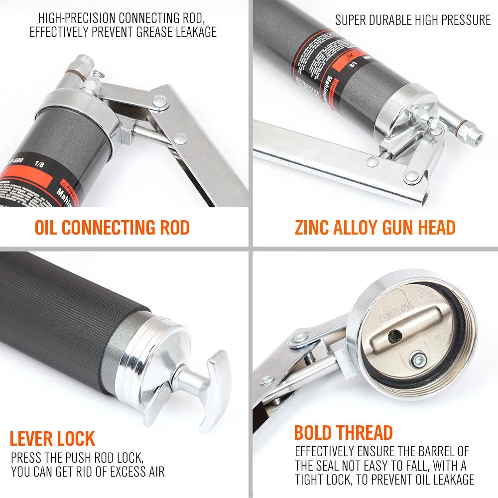 Handfettpresse 600ml mit Fettpumpe und Hochdruckschlauch