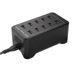 USB-Ladestation mit 10 Ports und IQ Charge - 50W 12A, 2.4A pro Port