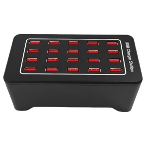 USB-Ladestation 20 Ports mit IQ Charge - 100W, 2.4A pro Port