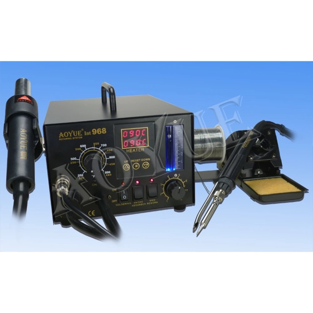 Aoyue 968 Lötstation mit Digitalsteuerung und Rauchabsaugung