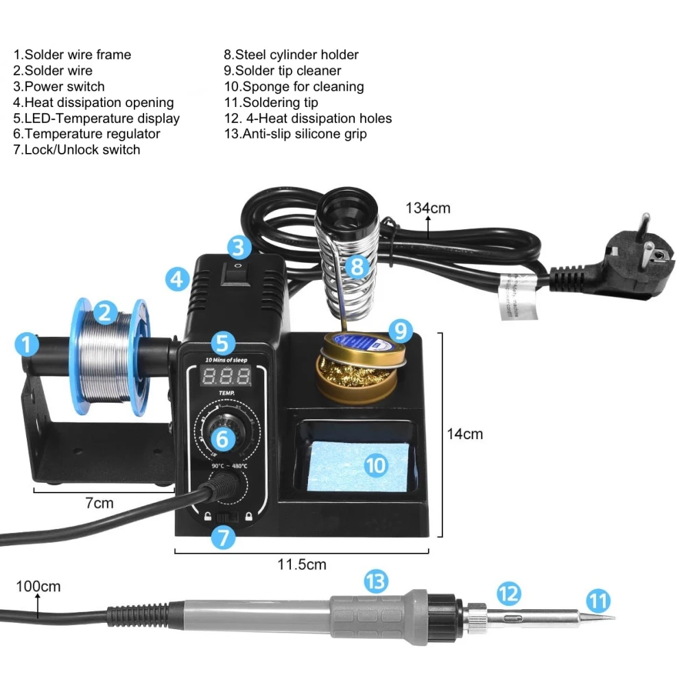 Digitale Lötstation Mlink S1 60W mit LED-Display und Temperaturverriegelung