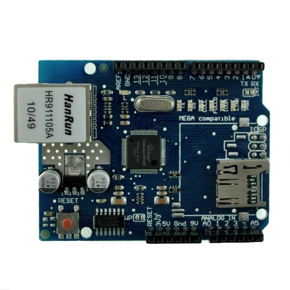 Ethernet Shield W5100 für Arduino für Projekte mit Arduino UNO und MEGA