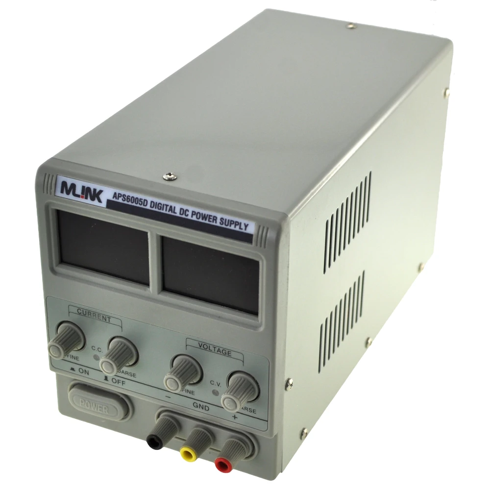 Vista lateral de la fuente alimentación regulable Mlink APS6005D