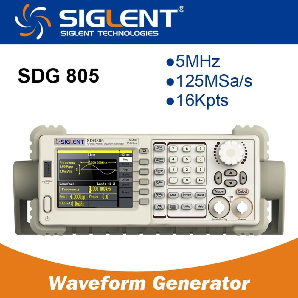 Siglent SDG805 5MHz Arbiträr-Funktionsgenerator mit EasyPulse