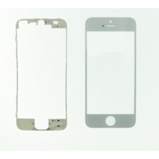 Glas Weiss Ersatz Front Außenscheibe Für Iphone 5 + Selbstklebende Lünette