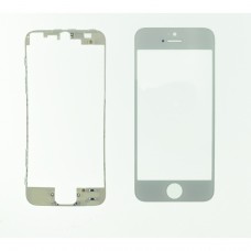 Glas Weiss Ersatz Front Außenschirm Für Iphone 5s + Selbstklebende Lünette