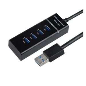 USB 3.0 Hub mit 4 Ports, Schalter und hoher Geschwindigkeit für PC und Mac