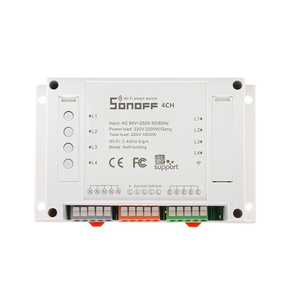 Sonoff WiFi-Schalter 4-Kanal für Smart Home mit Alexa und Google Home