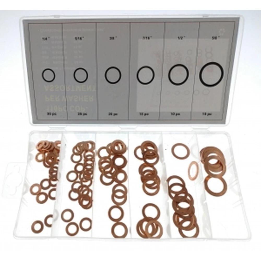 110 Kupferdichtringe Set in mehreren Größen für Reparatur und Kfz