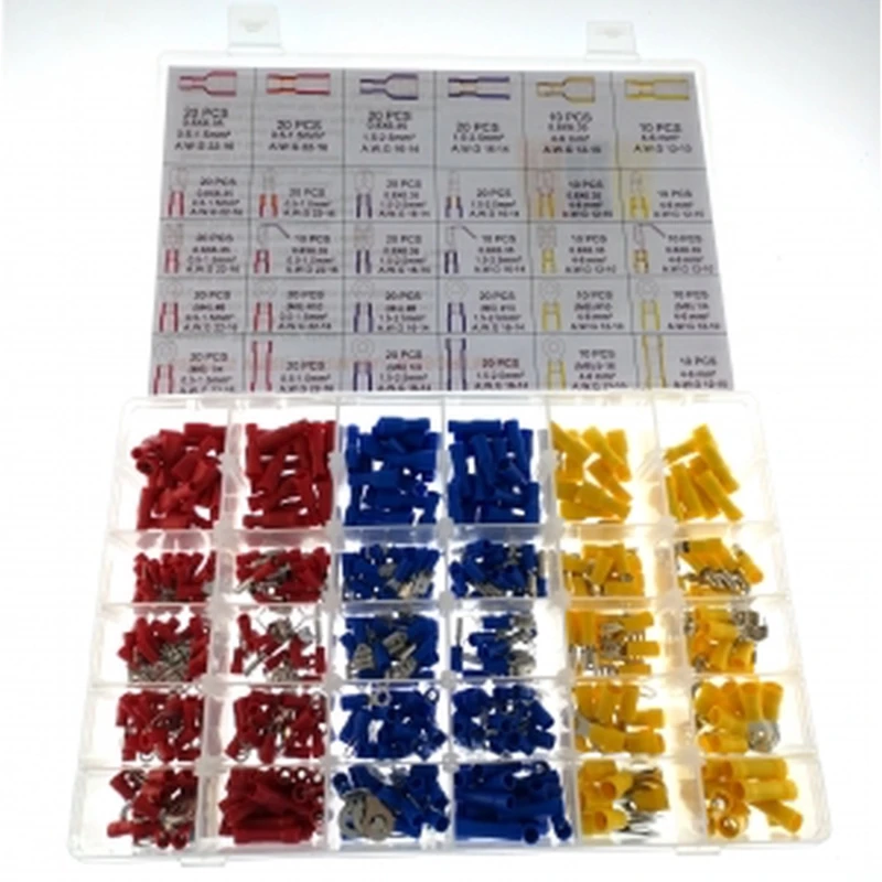 480er Set isolierte Kabelschuhe mit 30 Typen zum Crimpen