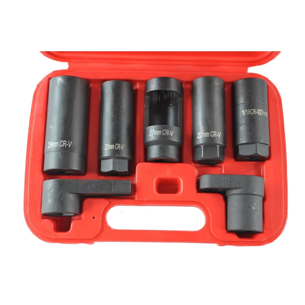 Set de vasos para extracción de sensor lambda 22mm con ranuras para cables
