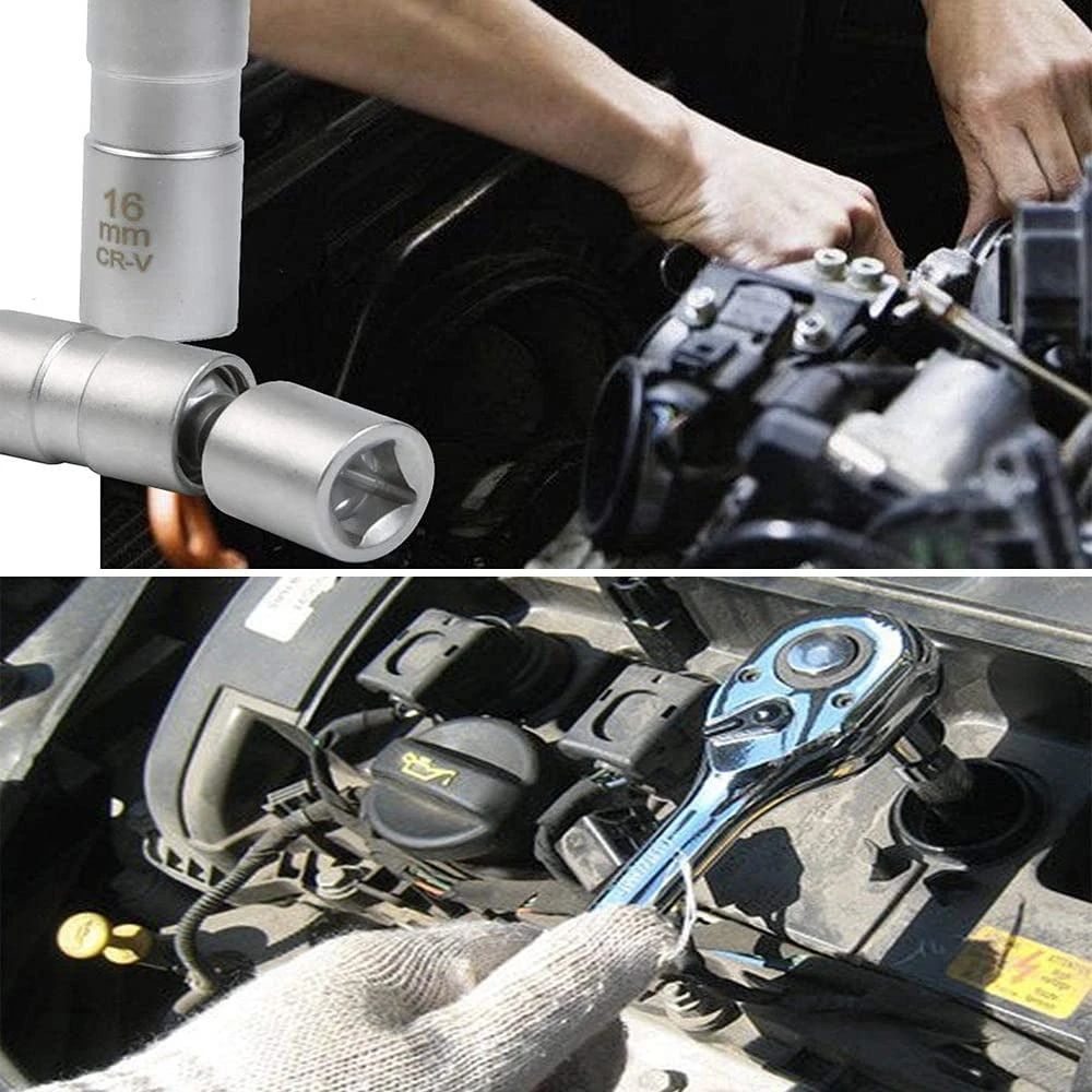 2er-Set flexible magnetische Zündkerzennüsse 14 mm und 16 mm TSX TOOL