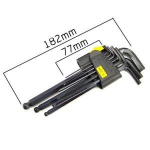 TSX TOOL Langer Kugelkopf-Inbusschlüssel-Satz 9-teilig 1,5-10mm