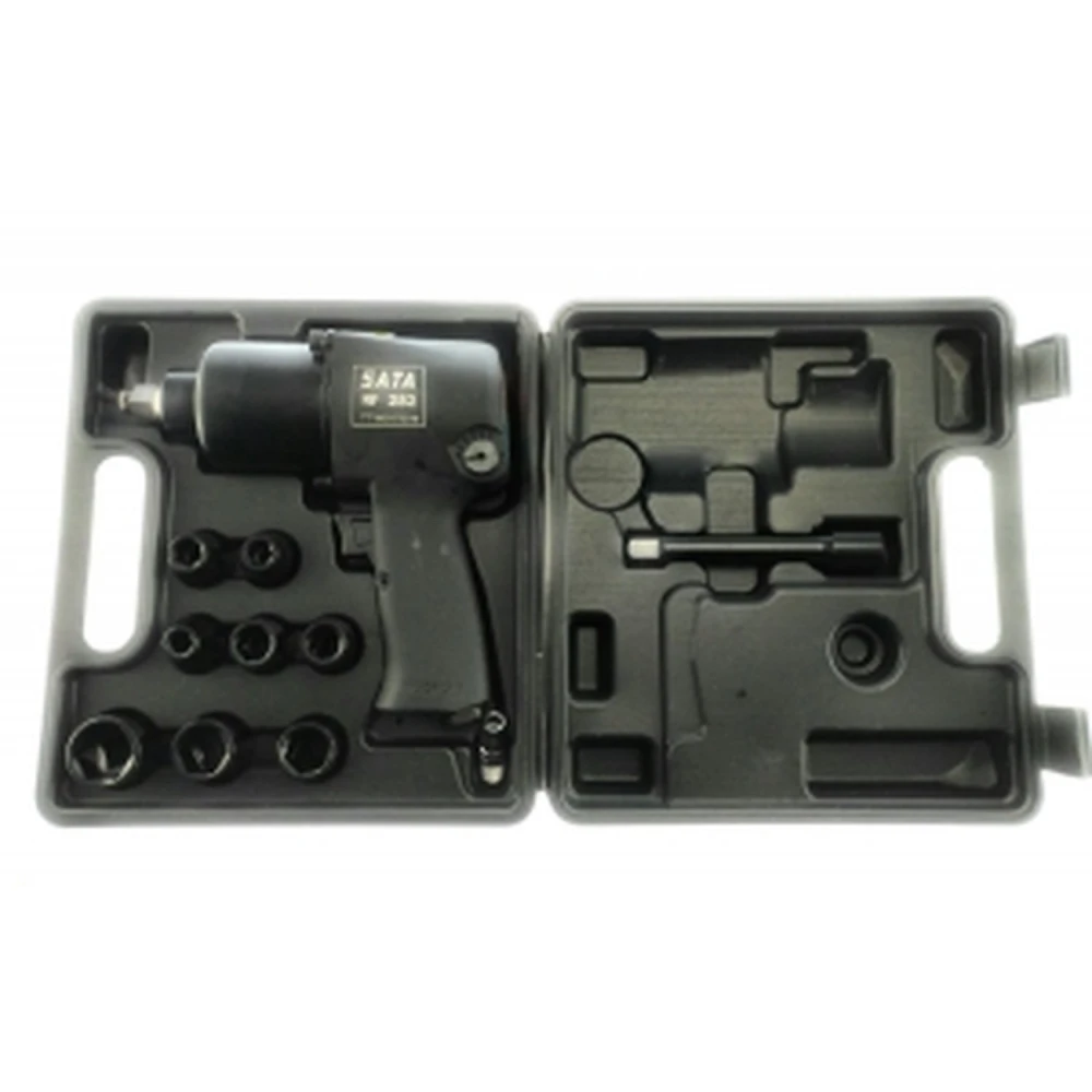 SATA 1/2'' Stecknuss- und Schlagschrauber-Set mit max. 660 Nm und 8 Stecknüssen