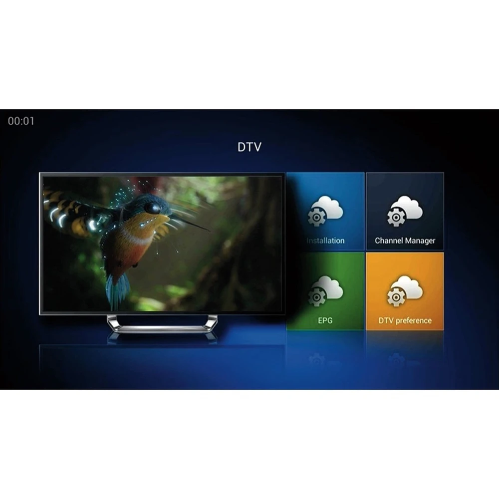 Kii Pro Dual-Tuner DVB-S2 DVB-T2 Android TV Box 2GB/16GB 4K