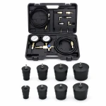 Turbolader-Leckprüfer-Set 9-teilig mit Manometer Turbo-Drucktest