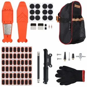 TSX TOOL Reifenpannen-Reparaturset Motorrad Fahrrad 81 Teile Dochte Ahle Tubeless
