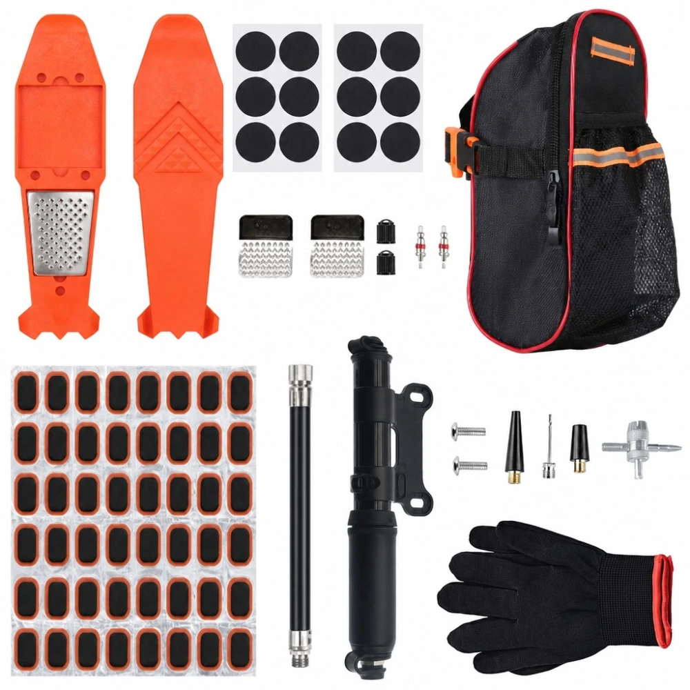 Reifenpannen-Reparaturset Motorrad Fahrrad 81 Teile Dochte Ahle Tubeless