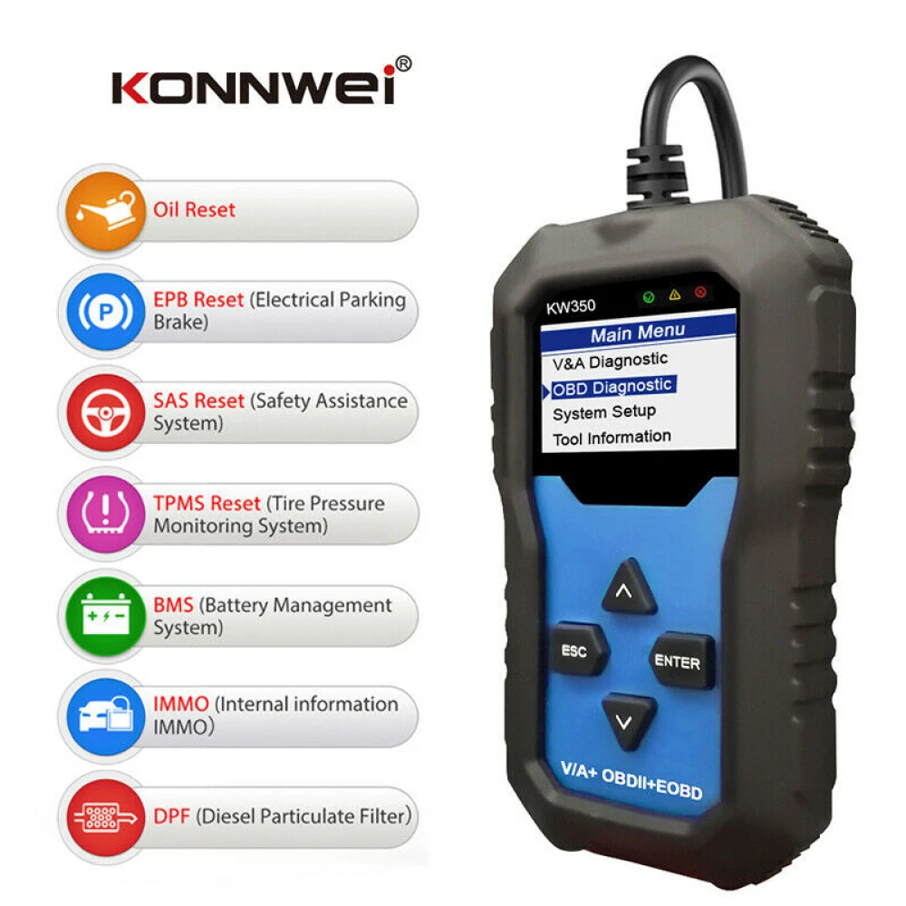 Konnwei KW350 Diagnosegerät für das komplette System für VW Audi Seat Skoda