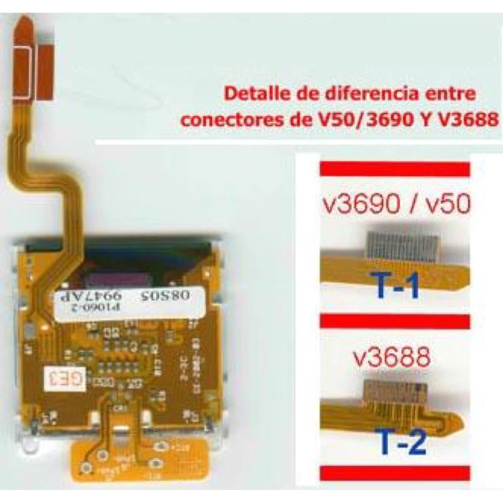 LCD Motorola V3688 mit Flexkabel für Reparatur und Austausch