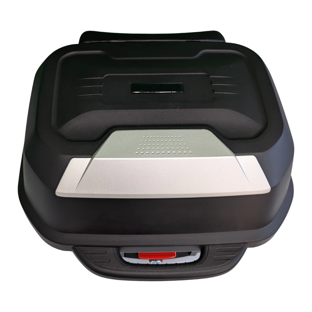 Motorrad-Topcase 47L - Universelles, abnehmbares Topcase mit Schloss und Rückenlehne