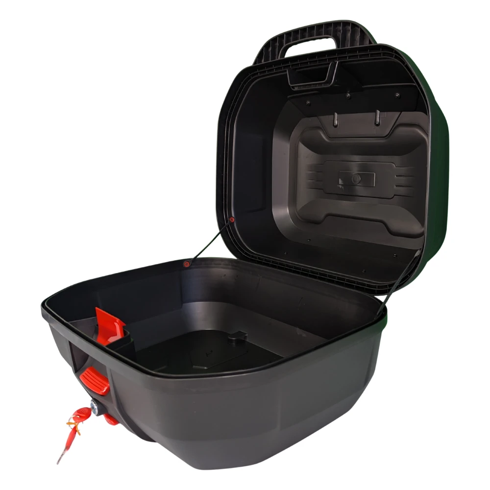 Motorrad-Topcase 47L - Universelles, abnehmbares Topcase mit Schloss und Rückenlehne