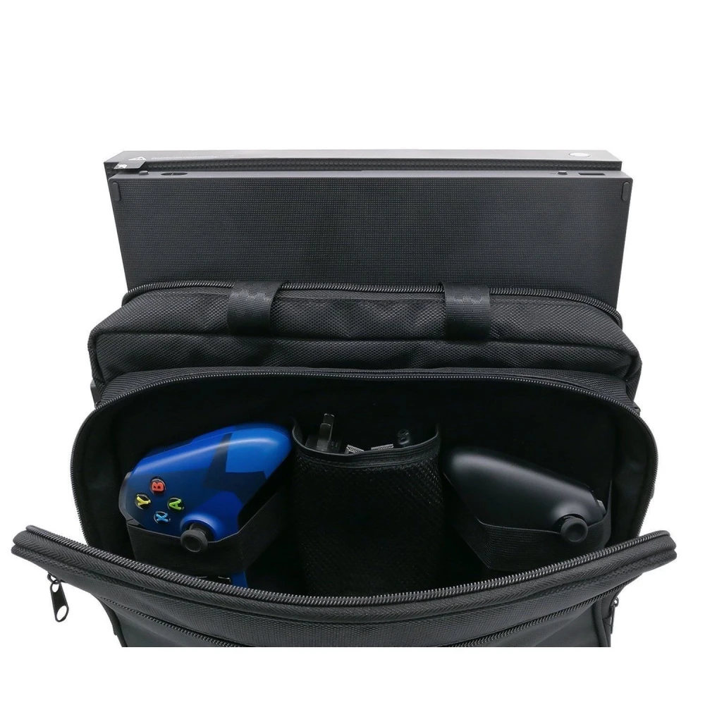 Bolsa de transporte para Xbox One X con espacio para juegos y mandos